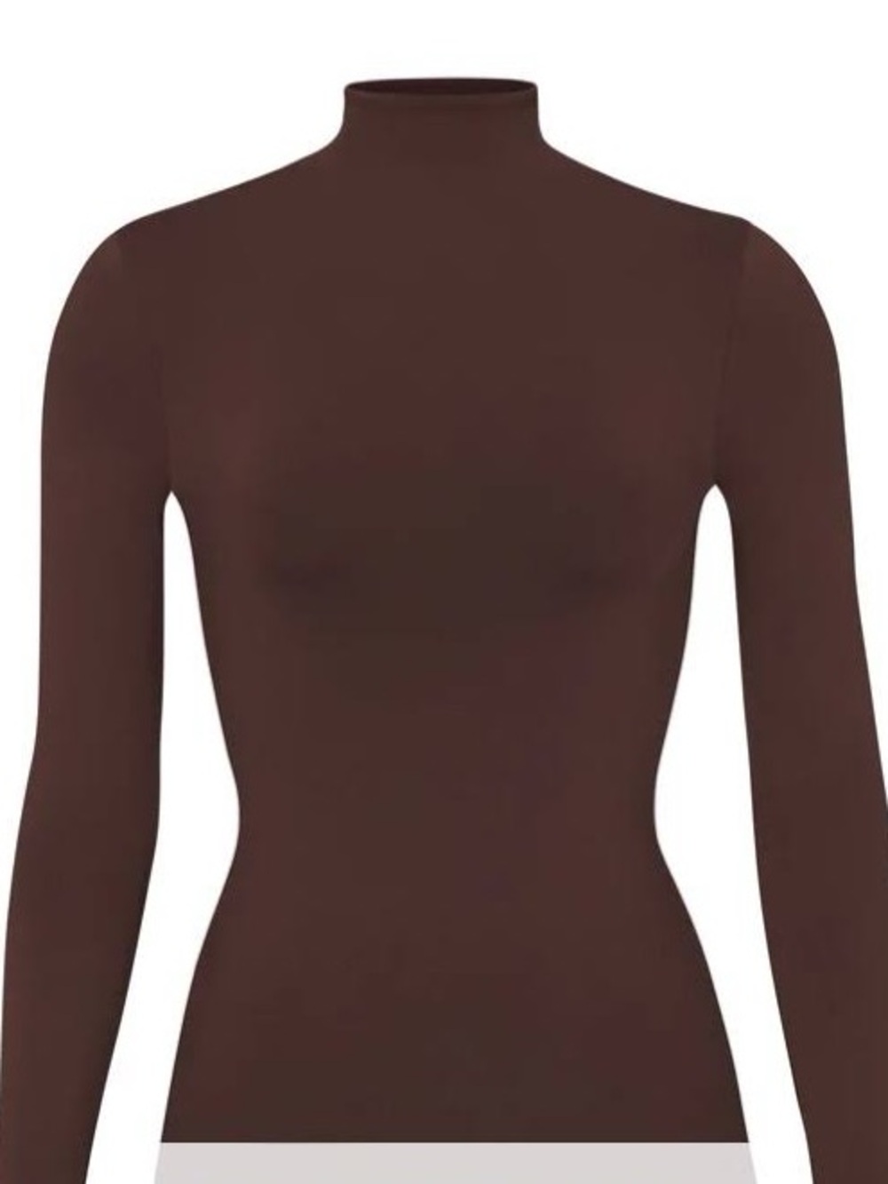 Skims soft smoothing seamless mock neck color cocoa size 3X NWT